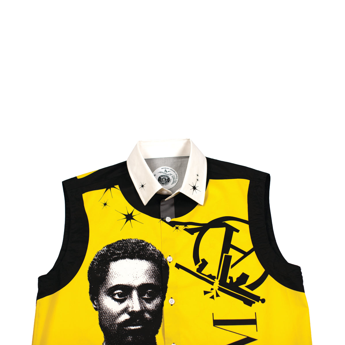 "RAS MAKONNEN" Removable Sleeve Button shirt/tank