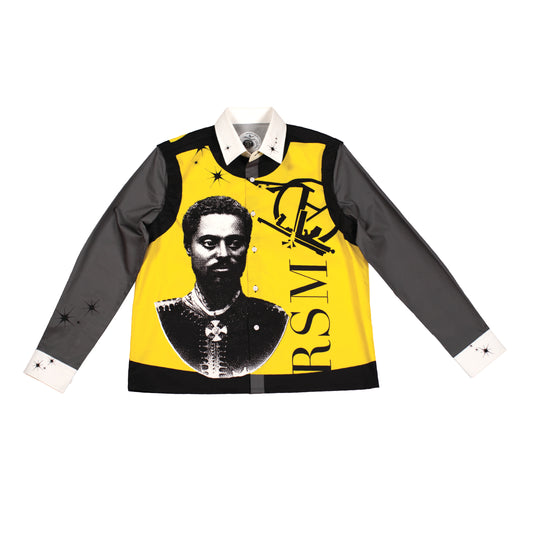 "RAS MAKONNEN" Removable Sleeve Button shirt/tank